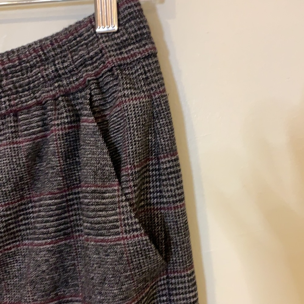 Loft - Plaid Mini Skort Pull-On Drawstring Waist … - image 3